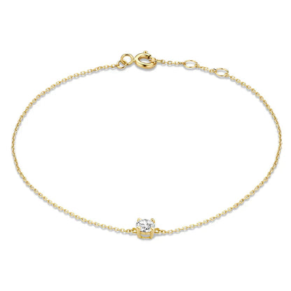 Cléa Moissanite Stone Bracelet | Golden