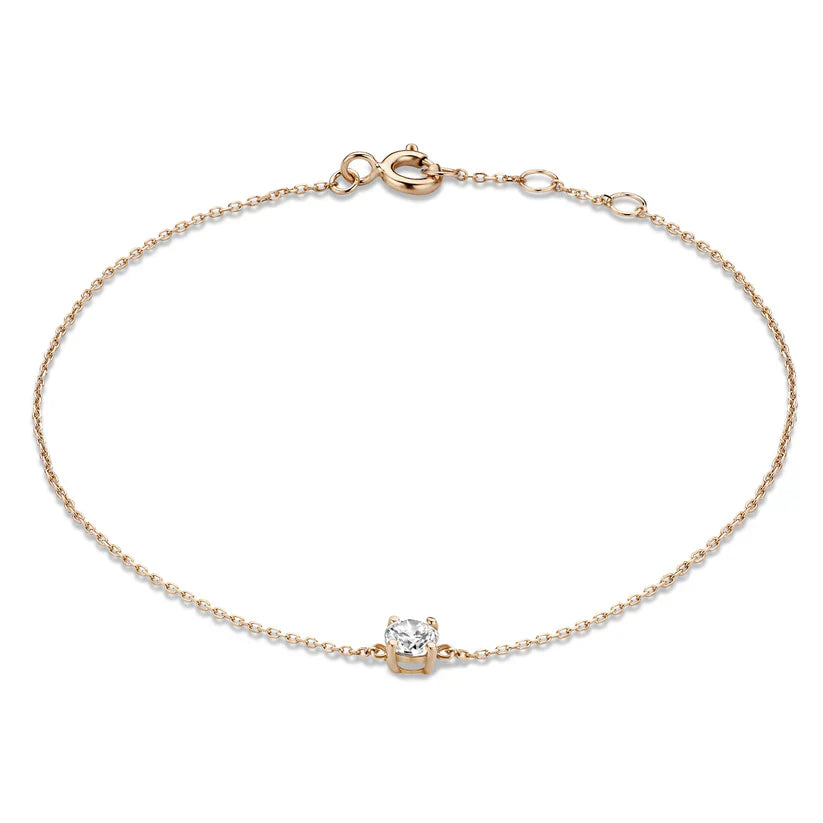 Cléa Moissanite Stone Bracelet | Golden