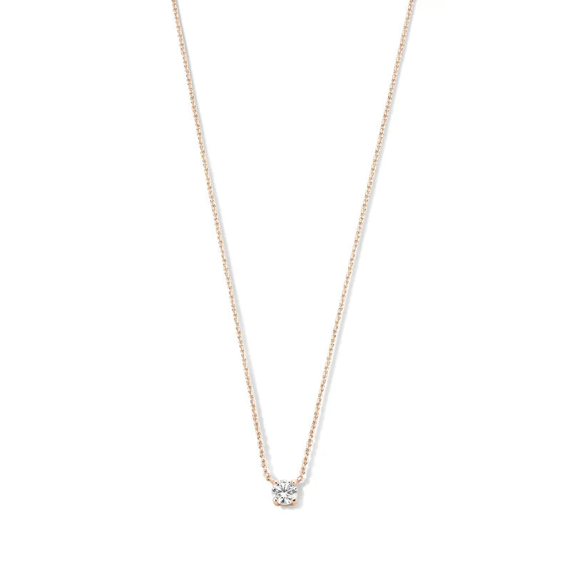 Cléa Moissanite Stone Necklace | Golden