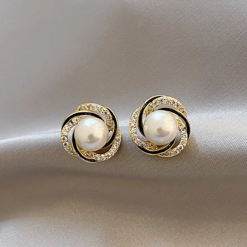 Golden Shiny Ball Earrings
