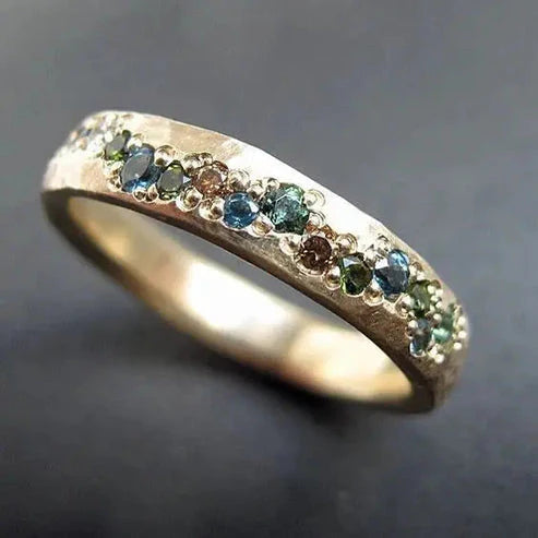 Vintage Colorful Gold Ring