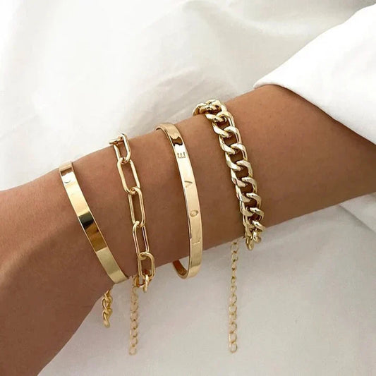 Elan Mercer Bracelet Set | Golden