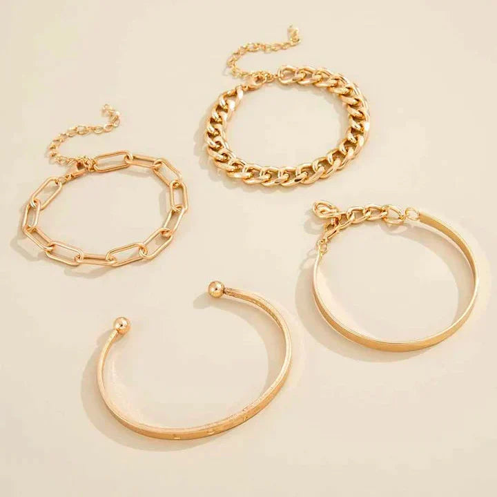 Elan Mercer Bracelet Set | Golden