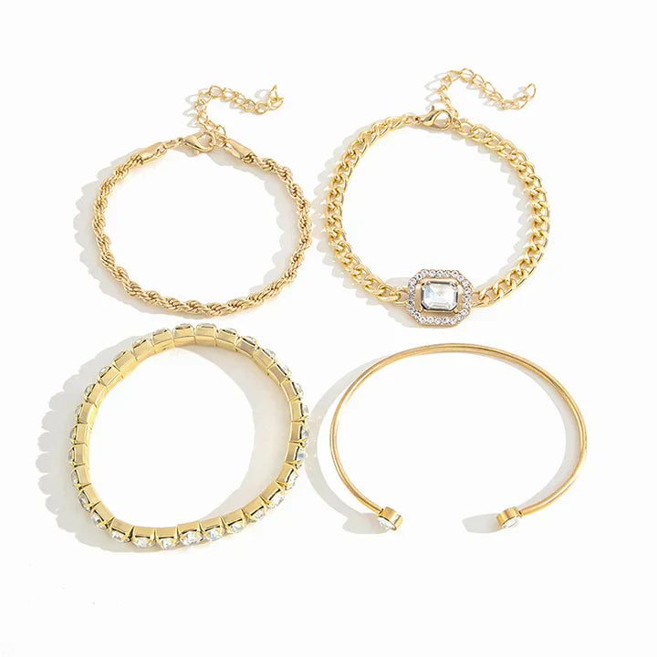 Domitia Calvina Bracelet Set | Golden